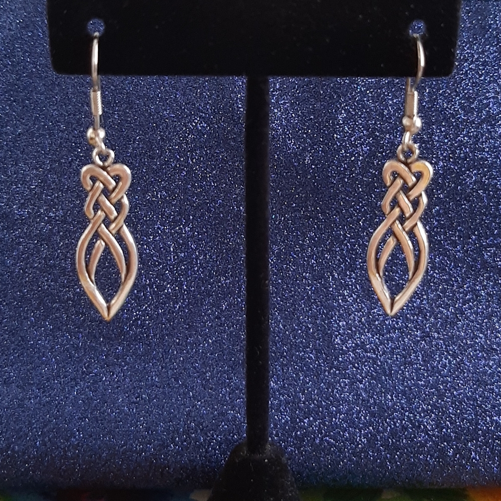 STERLING SILVER Celtic Knot Earrings